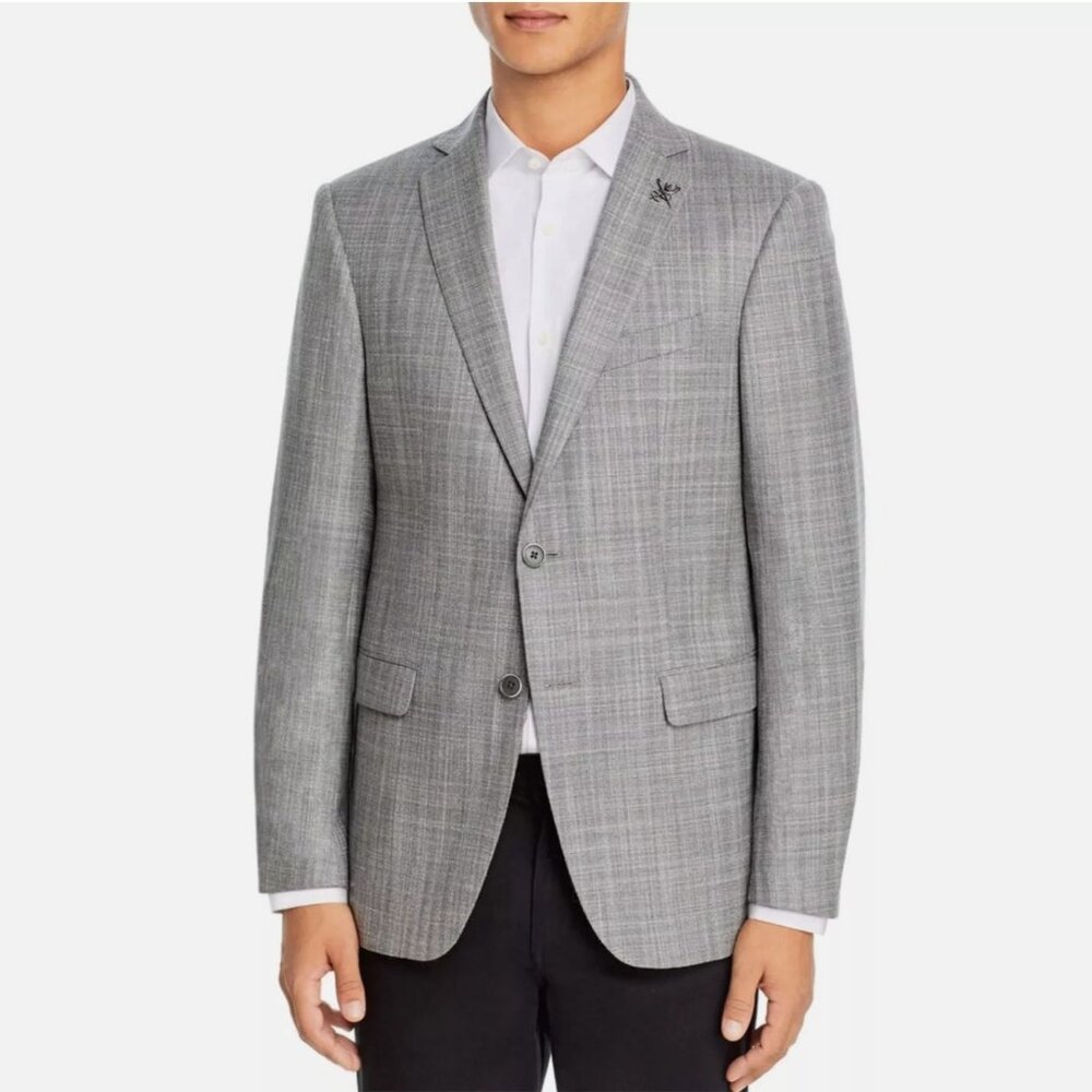 John Varvatos $598 Bleecker Basketweave Slim Fit Sport Coat 40 Blazer Jacket 40R